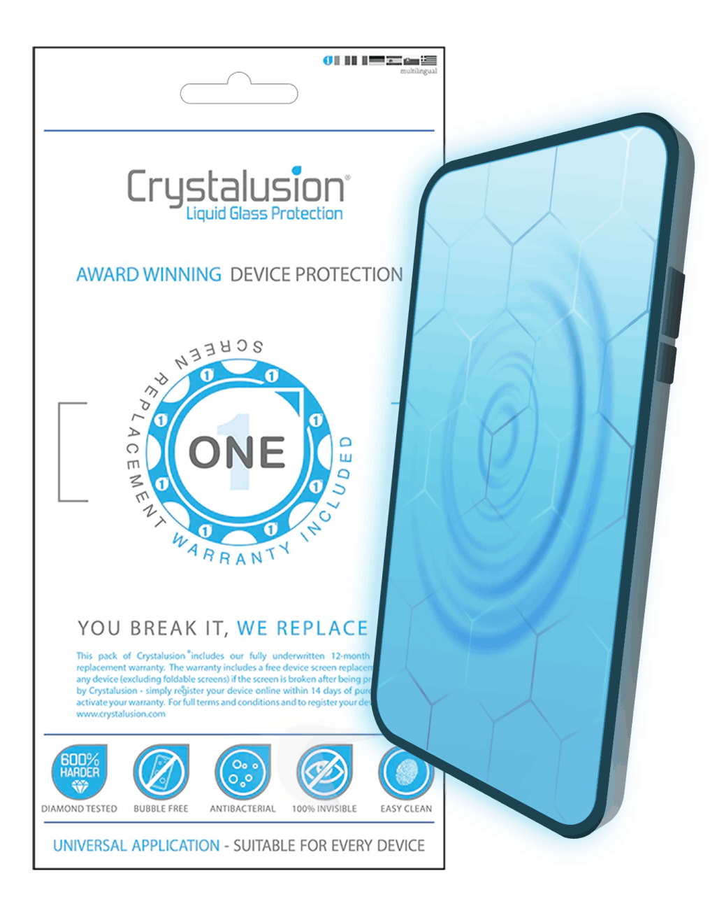 a phone with a liquid screen protector